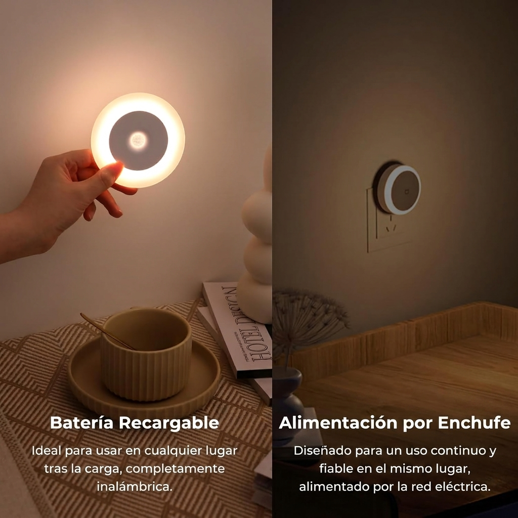 Luz nocturna LED con detector de movimiento